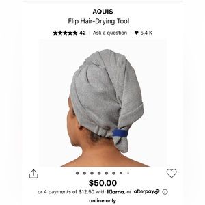 Aquis microfiber hair drying towel